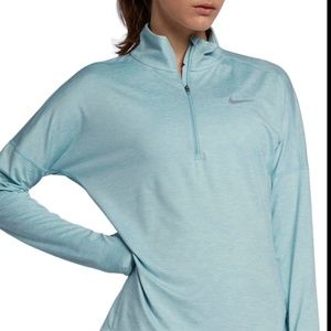 Nike Pro DriFit Light Blue Half Zip Athletic Top